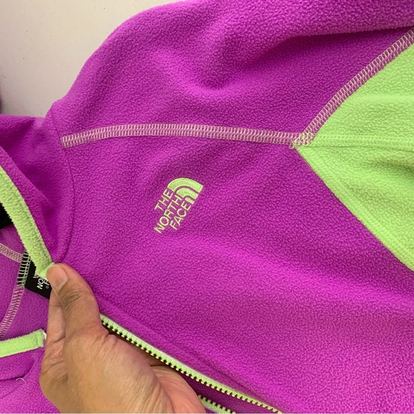 The North Face Kids Two Tone Fleece Zip Up Hoodie Size 14-16 L (Flaw) - Picture 9 of 12